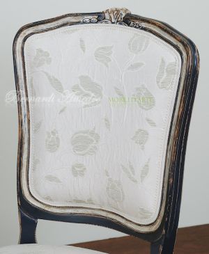 SE09 L2 Two-tone lacquered Parisian chair with upholstered seat and back 06